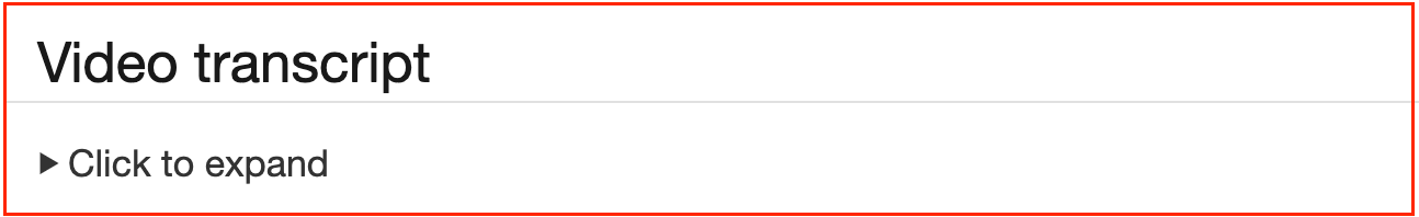 video transcript